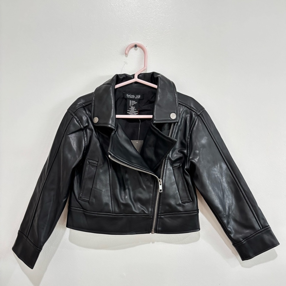 Black Faux Leather Jacket girls